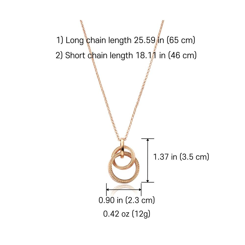 Premium Necklaces Double Rings Stone - No. 6F