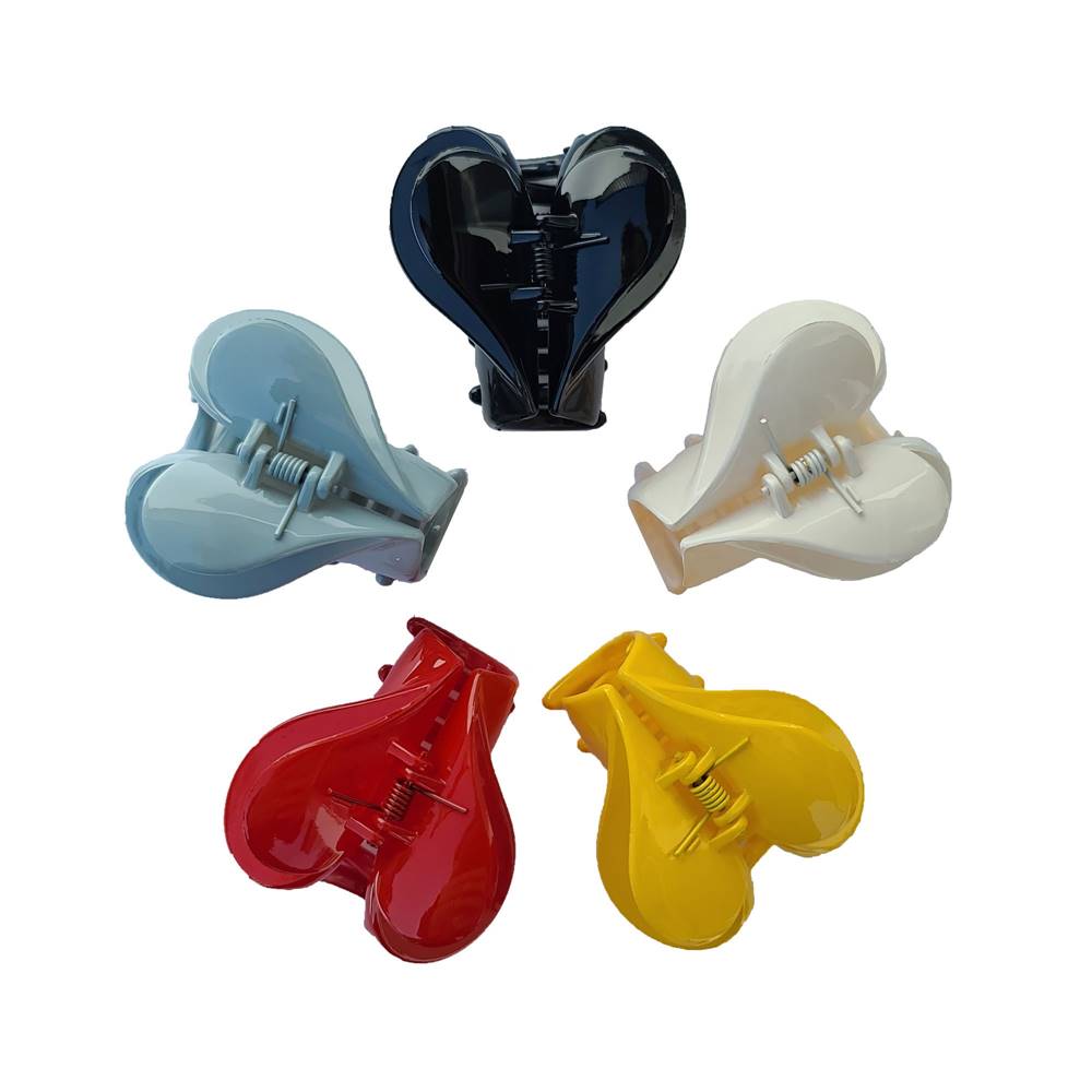 Hair Clip Cute Heart - Design with 5 colors - No. 5