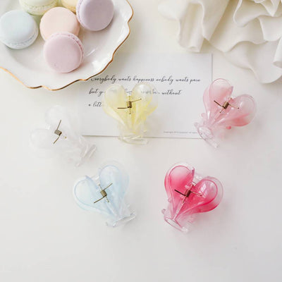 Hair Clip - Cute Heart Design with 5pcs colors - No. 4