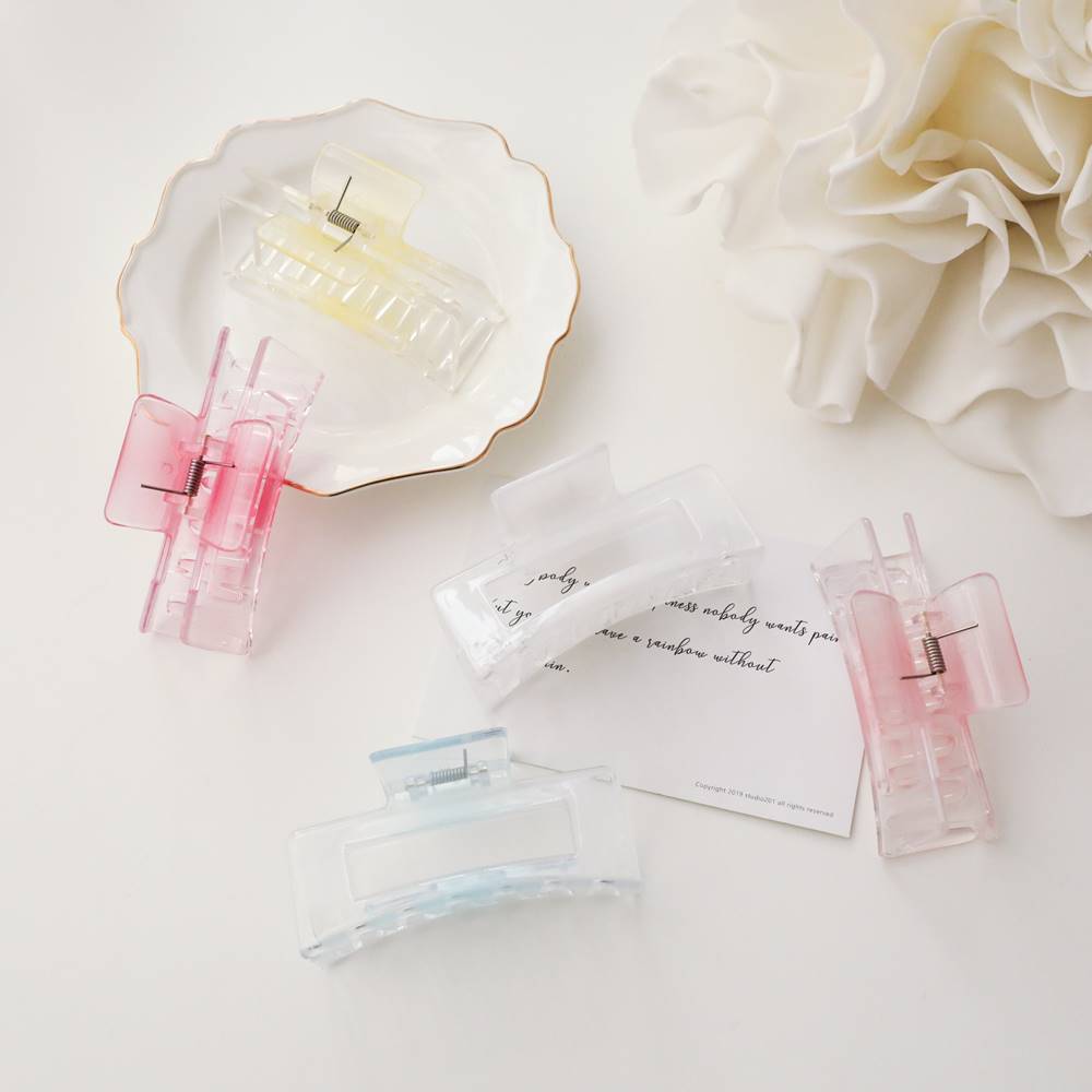 Hair Clip - Square Design & 5 Transparent colors - No. 3