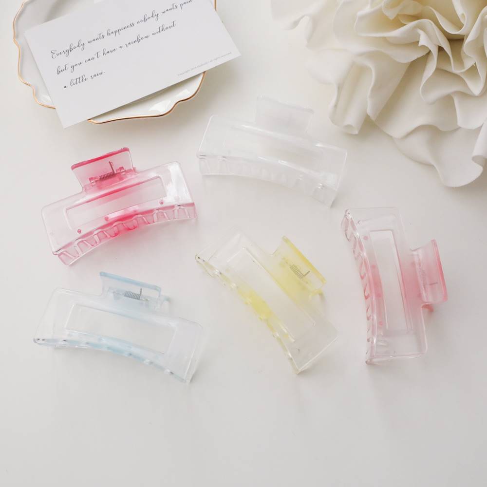 Hair Clip - Square Design & 5 Transparent colors - No. 3