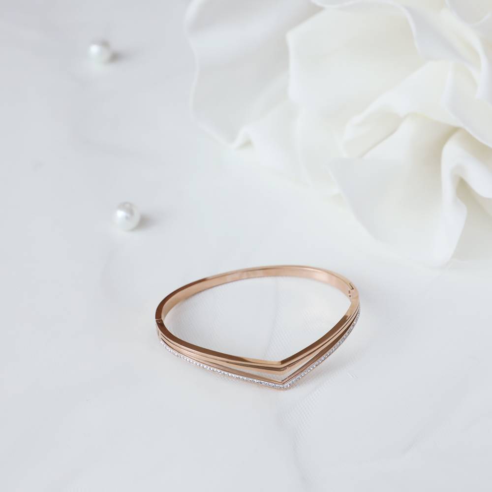 Bracelet - Rose Gold Peach Design No. 8