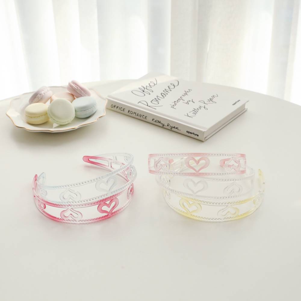 Headband - Lovely Transparent Heart & 5 colors - No. 3