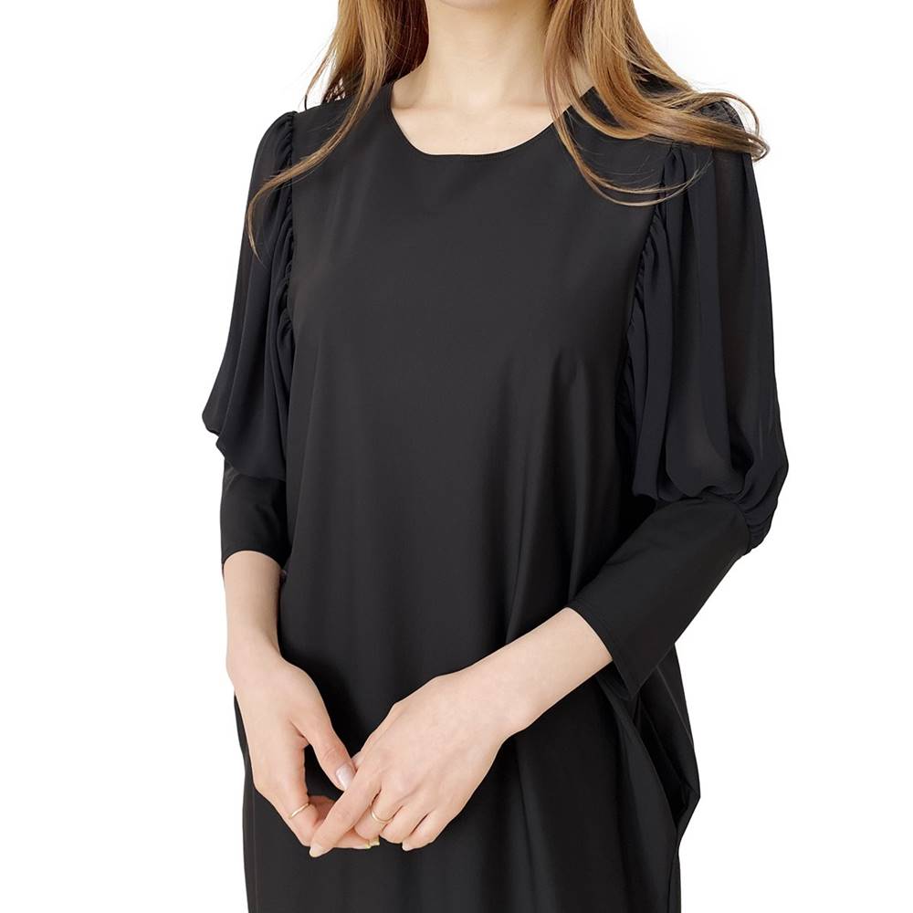 Candy 3/4 sleeves Dress - Black