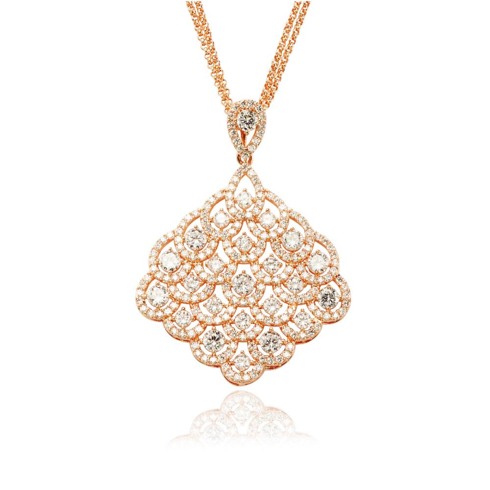 Premium Necklaces Gold Diamond Drops Design - No. 13M