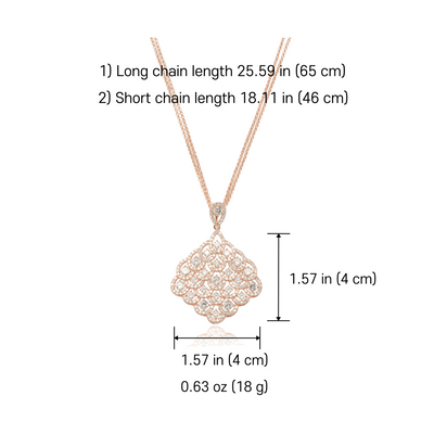 Premium Necklaces Gold Diamond Drops Design - No. 13M