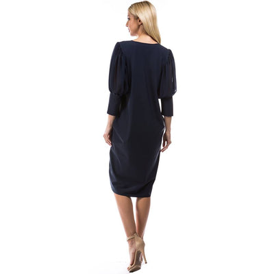 Candy 3/4 sleeves Dress - Navy