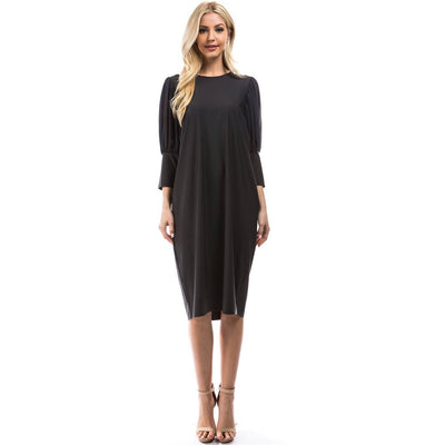 Candy 3/4 sleeves Dress - Charcoal