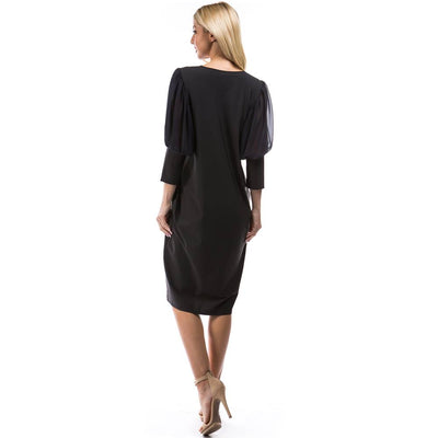 Candy 3/4 sleeves Dress - Charcoal