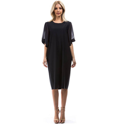 Angel 3/4 Sleeves Dress - Black