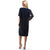 Angel 3/4 Sleeves Dress - Navy