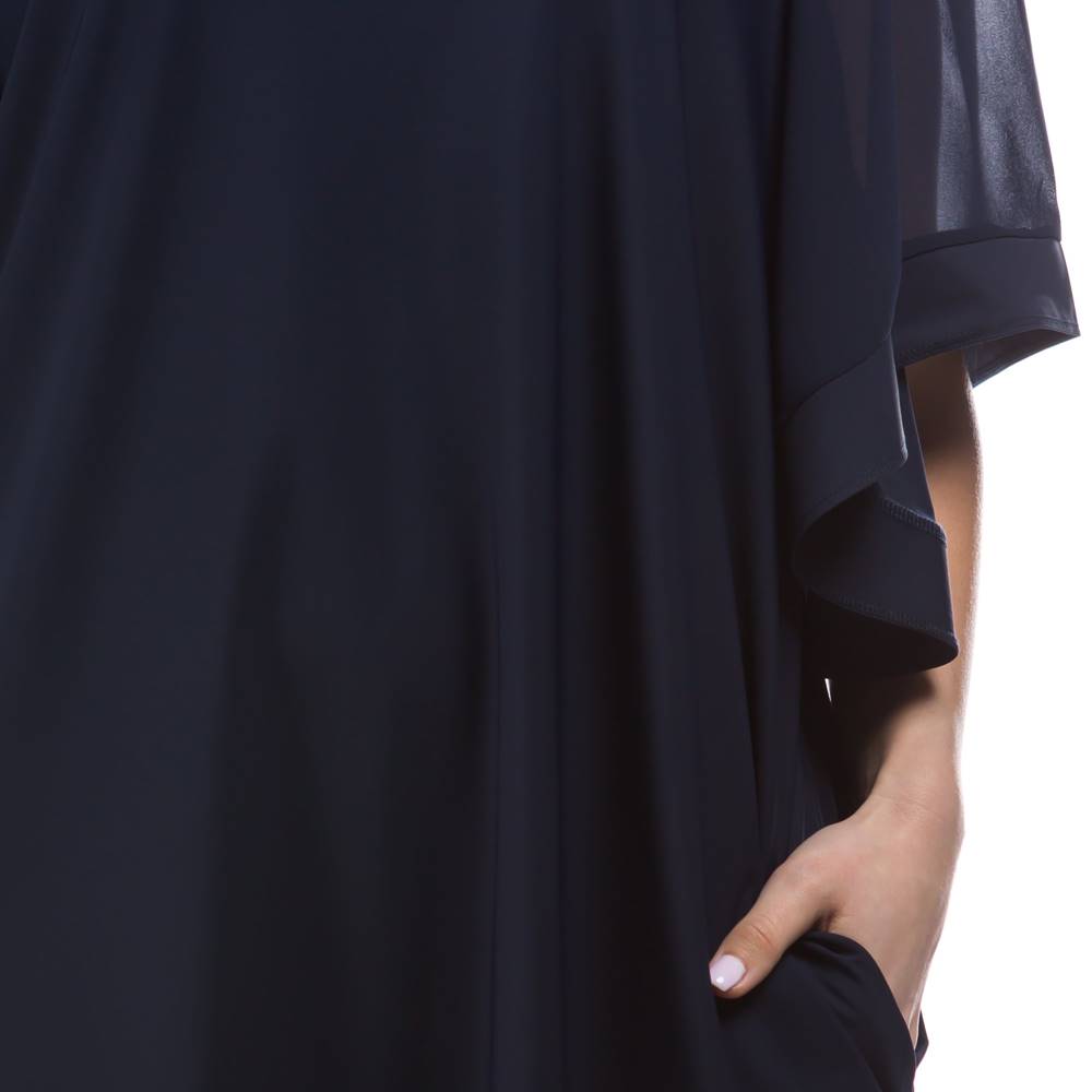 Angel 3/4 Sleeves Dress - Navy